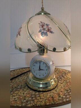 Vintage Touch Lamp Glass Ceramic Porcelain